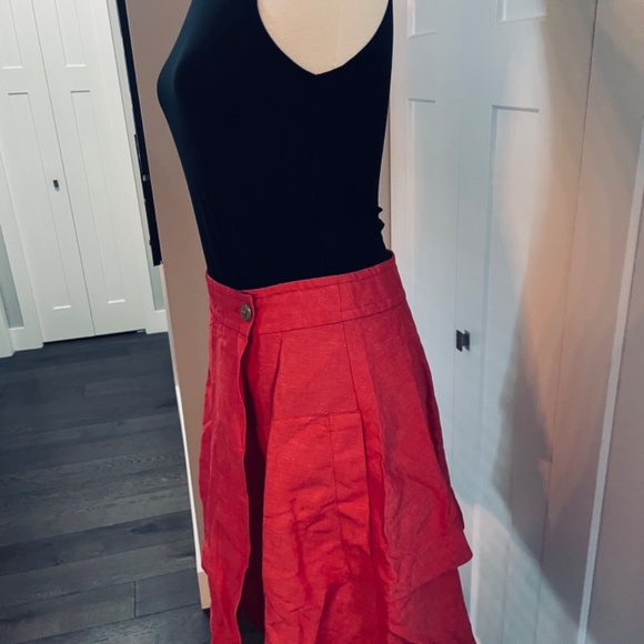 Linen blend short skirt size 6 - Picture 2 of 5